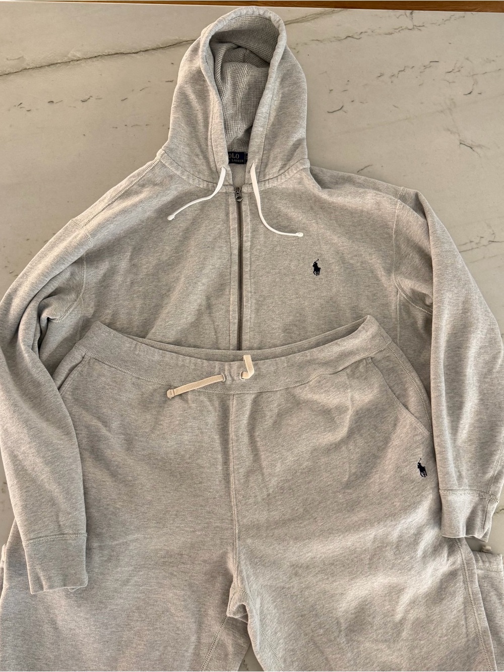 Polo Ralph Lauren Tracksuit Set Navy Gray Hoodie Joggers Big Tall XLT